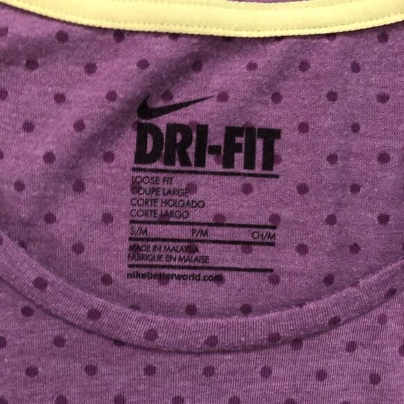 Nike | Dri-Fit Purple Polka Dot Boyfriend Club Tee - Picture 3 of 6